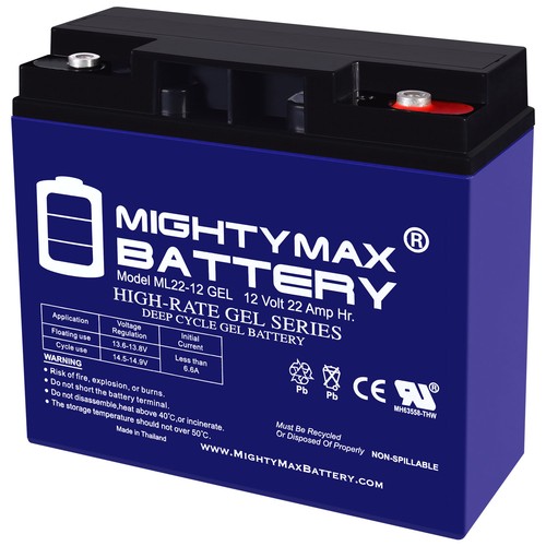 Mighty max ml22 gel 12v - mighty,
